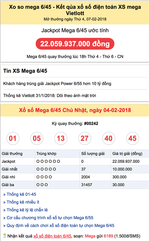 Jackpot uoc tinh 7-2-2018 Jackpot uoc tinh 7-2-2018